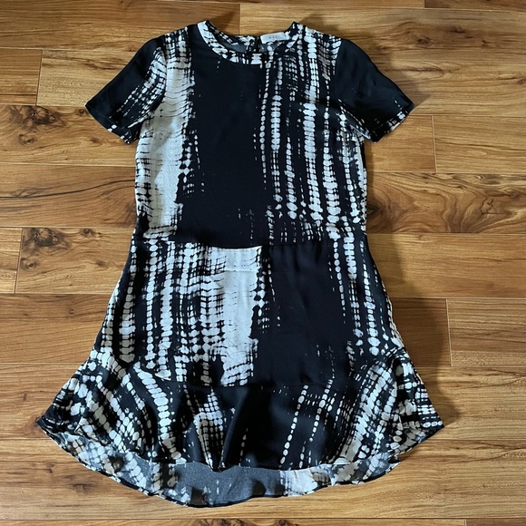 A.L.C. Louis Silk Abstract Mini Dress 6 - Picture 2 of 11